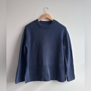 GAP Navy Blue Split Hem Cotton Sweater